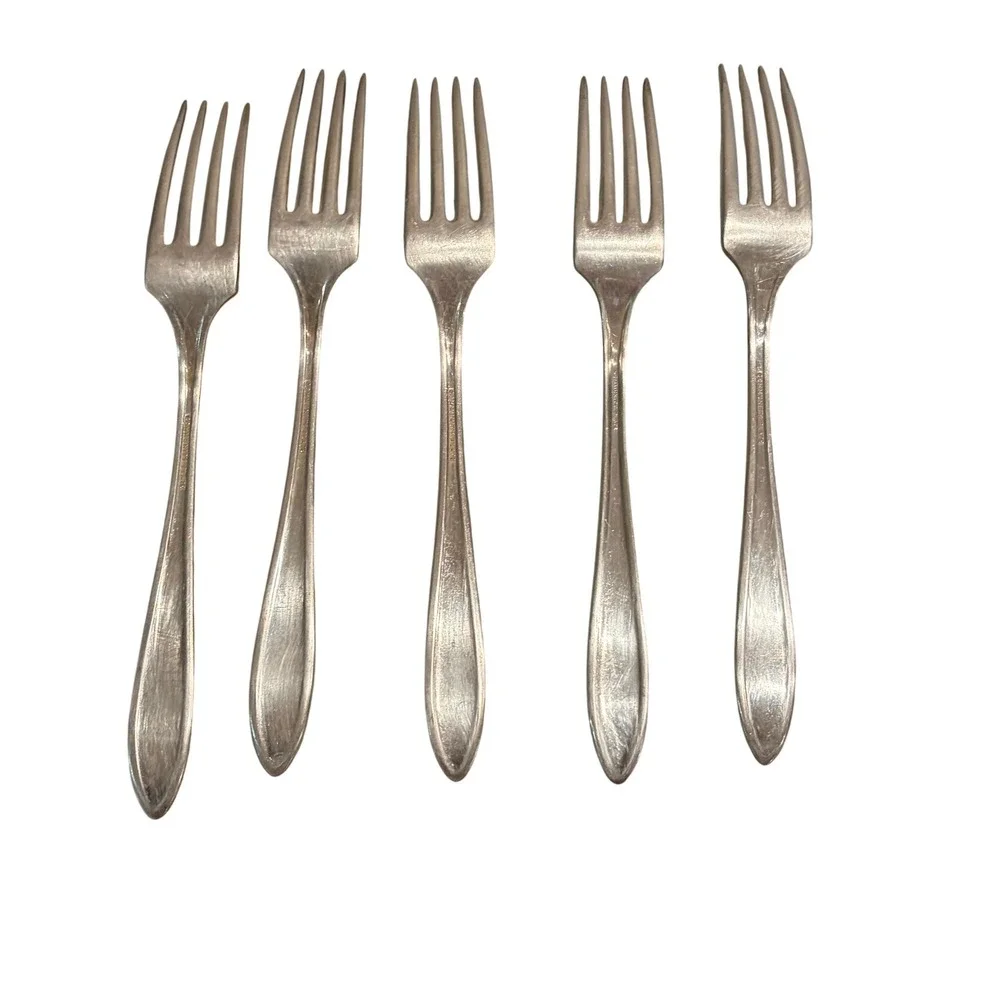 Set of (11) Community Plate (Oneida) ADAM 1917 Silverplate Forks Monogrammed
